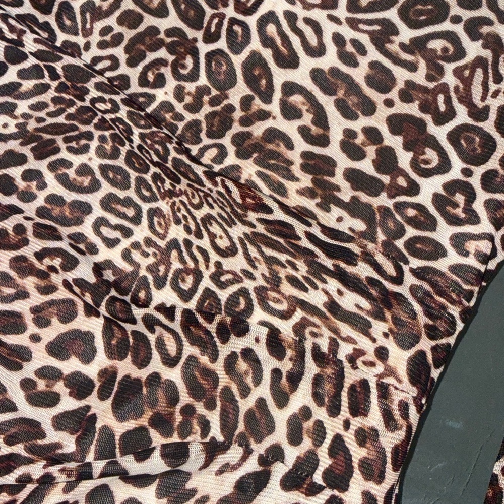 The Limited Leopard Print Ruched Dress Size M NWT Animal Print - Picture 9 of 11